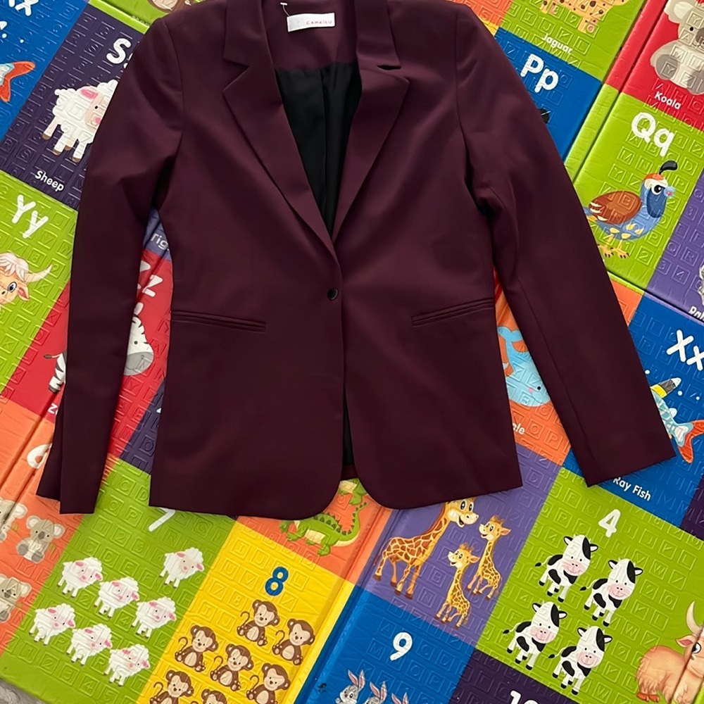 Women's Burgundy Blazer